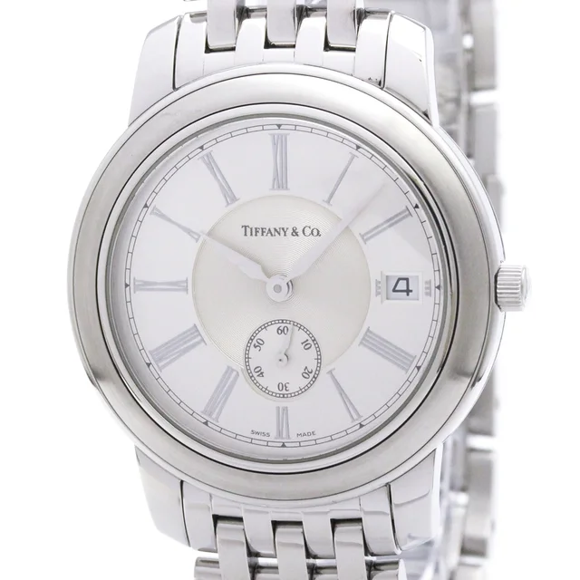 Tiffany & Co. Mark Round Stainless Steel Quartz Mens Watch Polished in Silver from Elady