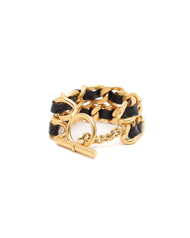 Chanel Leather Chain Bracelet in Leather from A Retro Tale, photo 3 of 6