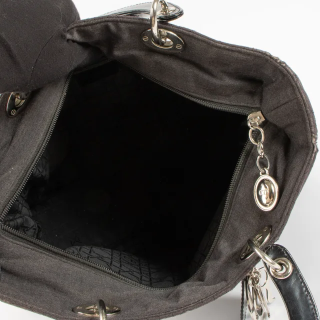 Black Fabric Medium Lady Dior Bag in Black from Labellov, photo 5 of 5