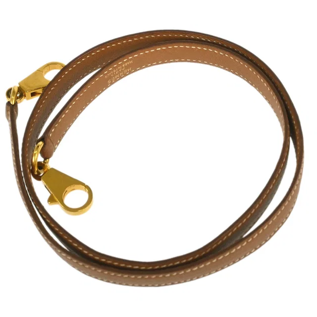 Hermès Shoulder Strap For Kelly Gold Courchevel Accessories in Gold Leather from AMORE Vintage Tokyo