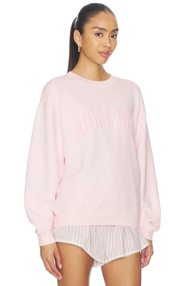 ANINE BING Spencer Sweatshirt in Powder Pink, photo 2 of 4 from REVOLVE (Canada)