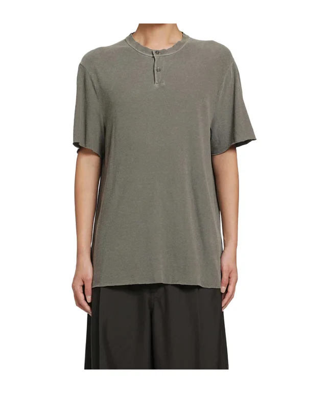 James Perse henley-neck short-sleeve T-shirt from SENSER, photo 1 of 1