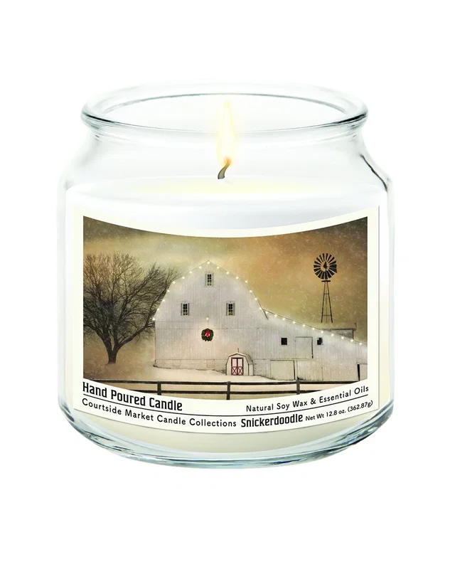 Courtside Market White Barn Holiday Hand-Poured Soy Wax Candle, image 1 of 1 from Rue La La