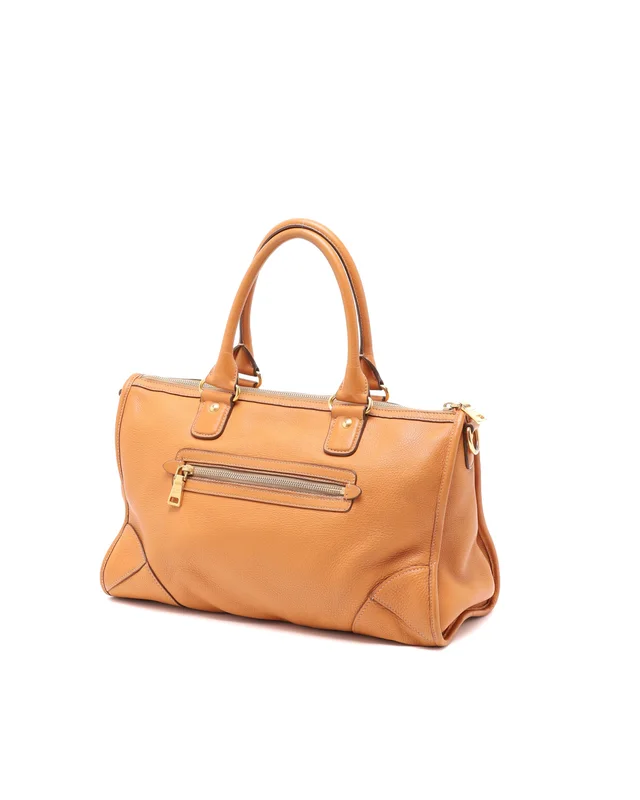 Prada Vitello Daino Zip Tote Bag in Leather from A Retro Tale, photo 3 of 9