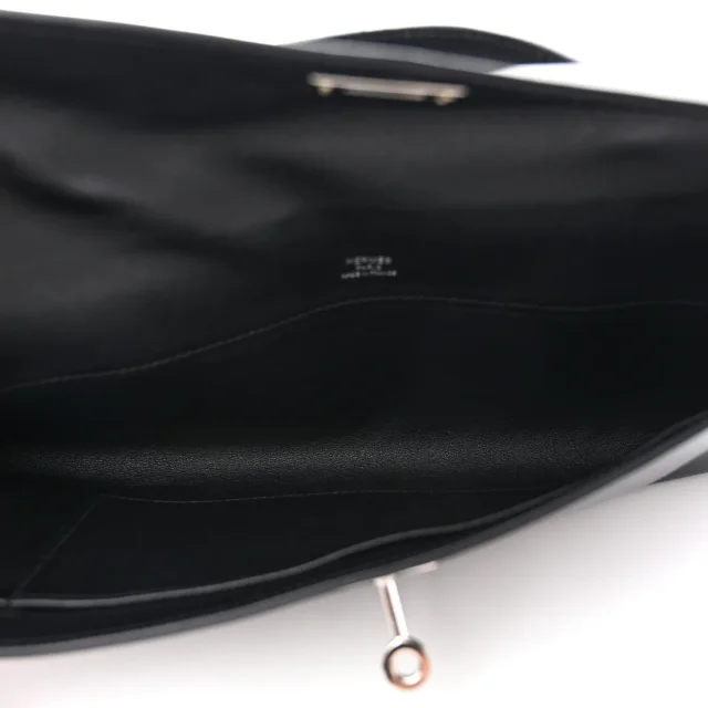 Hermès Swift Kelly Cut Clutch Pochette Black in Black Swift leather from FASHIONPHILE, photo 5 of 9