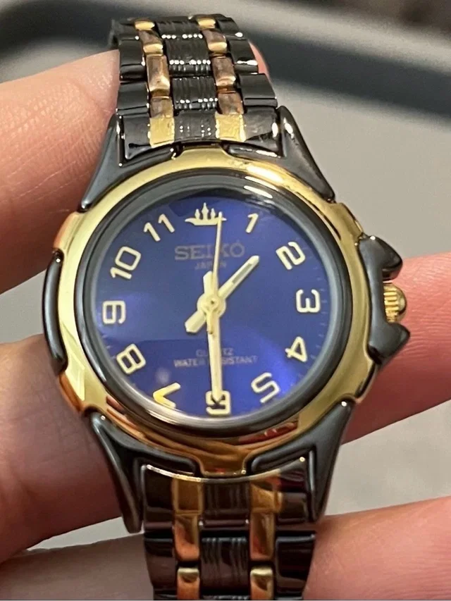 Seiko Quartz Women’s Watch With A Blue Dial And A Two-Tone Bracelet in gold|blue from Poshmark