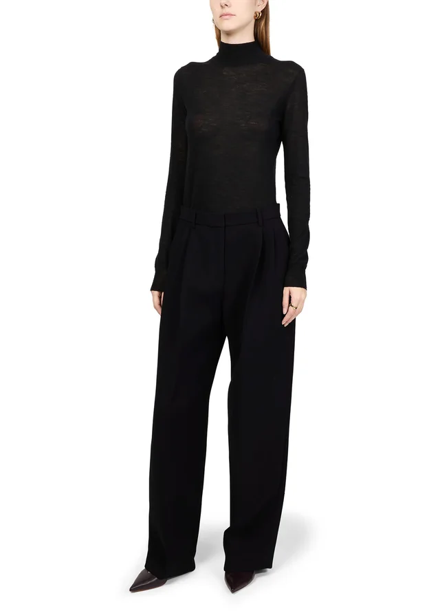 KHAITE August pants in Black 100% polyester, photo 2 of 6 from 24S (US)