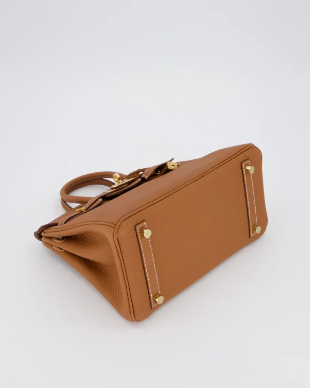 HOT* Hermès Birkin 25 Retourne Bag in Gold Togo leather from Sellier, photo 17 of 21