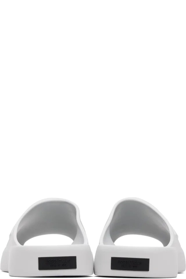Fear of God ESSENTIALS Gray Essentials Los Feliz Slides, photo 2 of 5 from SSENSE