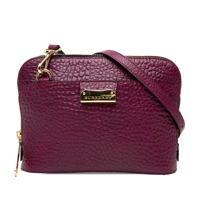 Purple Burberry Leather Harrogate Crossbody in Purple Leather from Designer Revival, photo 1 of 1