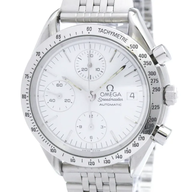 Omega Speedmaster Date Steel Automatic Mens Watch 3511.20 Polished in White from Elady