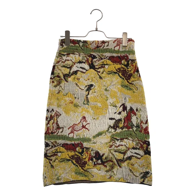 Dior Jacquard Knit Skirt Multicolor 34 in Multicolor from The Reluxe