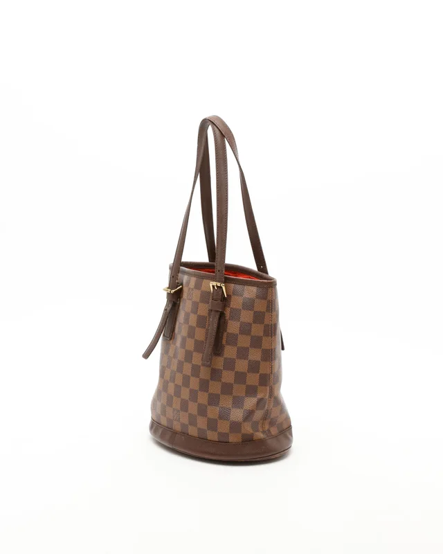 Louis Vuitton Damier Ebene Marais Bucket Bag in Brown Canvas from A Retro Tale, photo 3 of 9