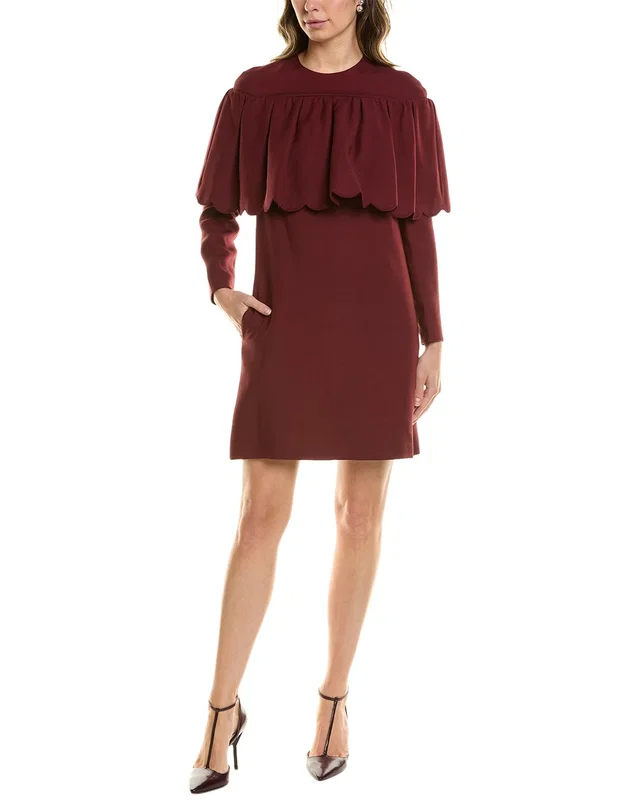 Valentino Wool & Silk-Blend Shift Dress, image 1 of 1 from Gilt