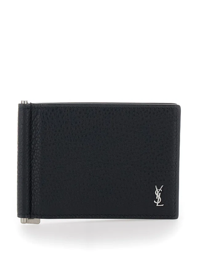 Saint Laurent Matte Calfskin Leather Wallet — Black in Black Calfskin from HEWI