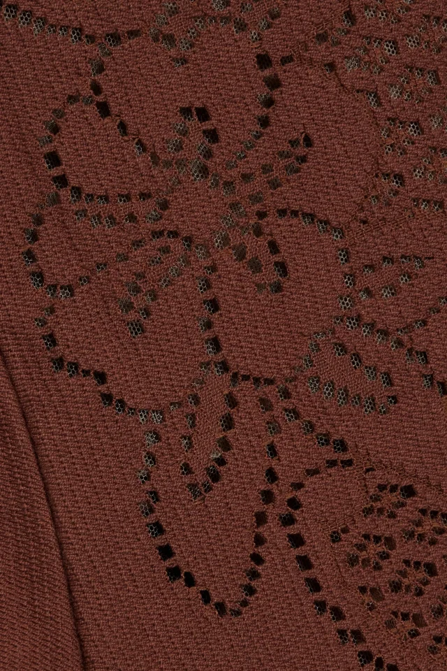 Valentino Garavani Pointelle-Knit Cotton-Blend Shorts in Brown, photo 4 of 4 from THE OUTNET