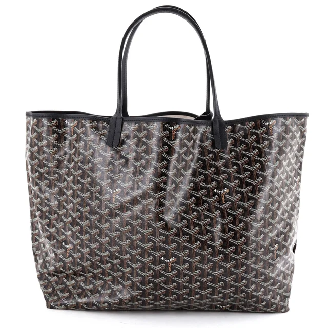 Goyard Saint Louis Tote Coated Canvas GM in black Coated canvas from Rebag