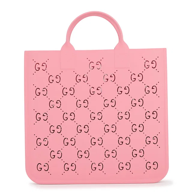 Gucci Punching GG Rubber Tote Pink679365 Rubber from GALLERY RARE