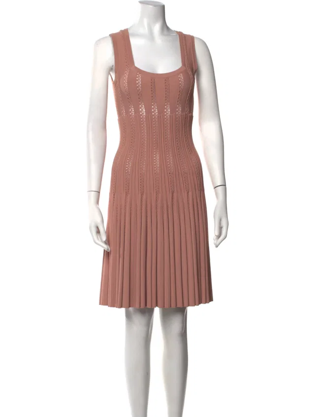 Alaïa Lace Pattern Knee-Length Dress in pink from The RealReal