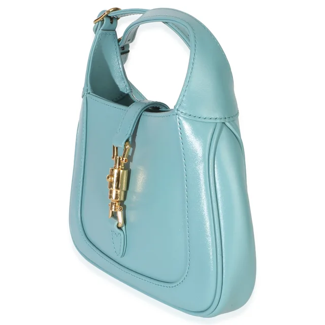 Gucci Dusty Azure Boarded Dyana Lux Calfskin Mini Jackie 1961 Hobo in Blue Calfskin from myGemma, photo 2 of 2