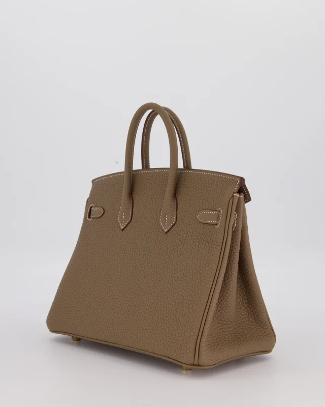 Hermès Birkin 25 Retourne Bag in Taupe Togo leather from Sellier, photo 6 of 12