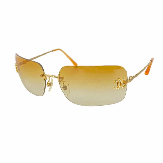 Chanel Sunglasses Acetate Brown Gold Eyewear in Brown from The Reluxe
