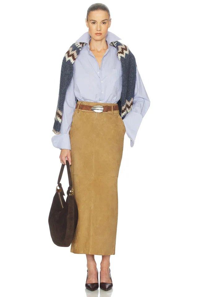 Helsa Classic Oversized Shirt in Blue Check, photo 5 of 6 from REVOLVE (Canada)