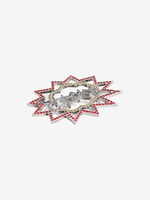 Chanel Silver pop art crystal brooch in Silver from Sign of the Times