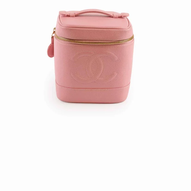 Chanel Caviar Timeless Vanity Pink (8 Series) in Pink Caviar leather from The Purse Affair