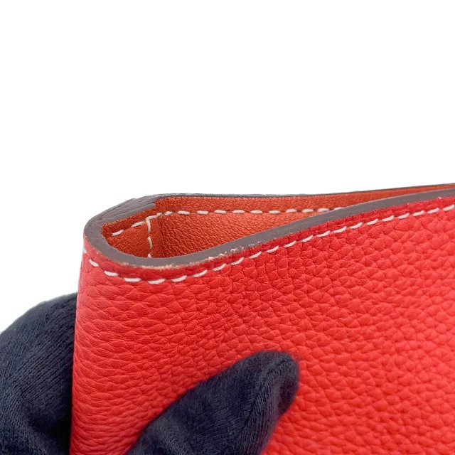 Hermès Double sense Rouge duchesse/Bougainvillier Taurillon Clemence Swift Leather Size 45 in Red Clemence leather from GALLERY RARE, photo 8 of 15