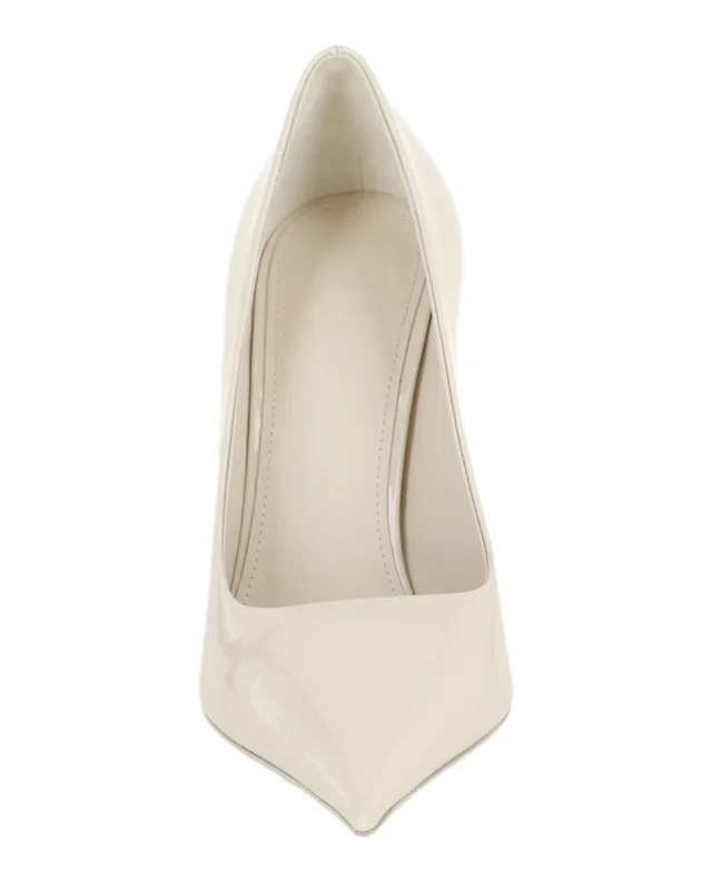 Salvatore Ferragamo Eva X5 Pantent Leather Pumps in white, photo 4 of 6 from ShopSimon