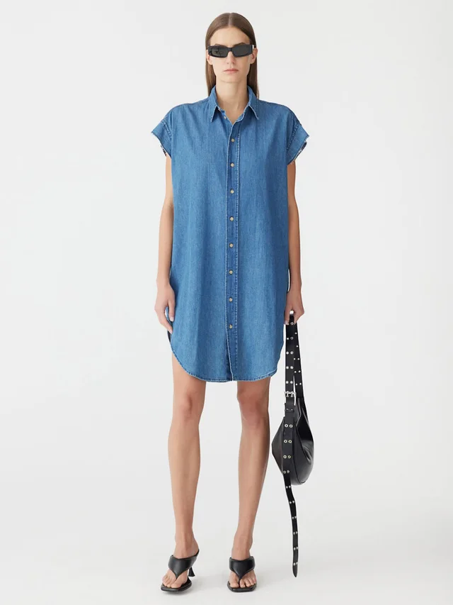 Bassike Organic Denim Sleeveless Dress from bassike, photo 1 of 1