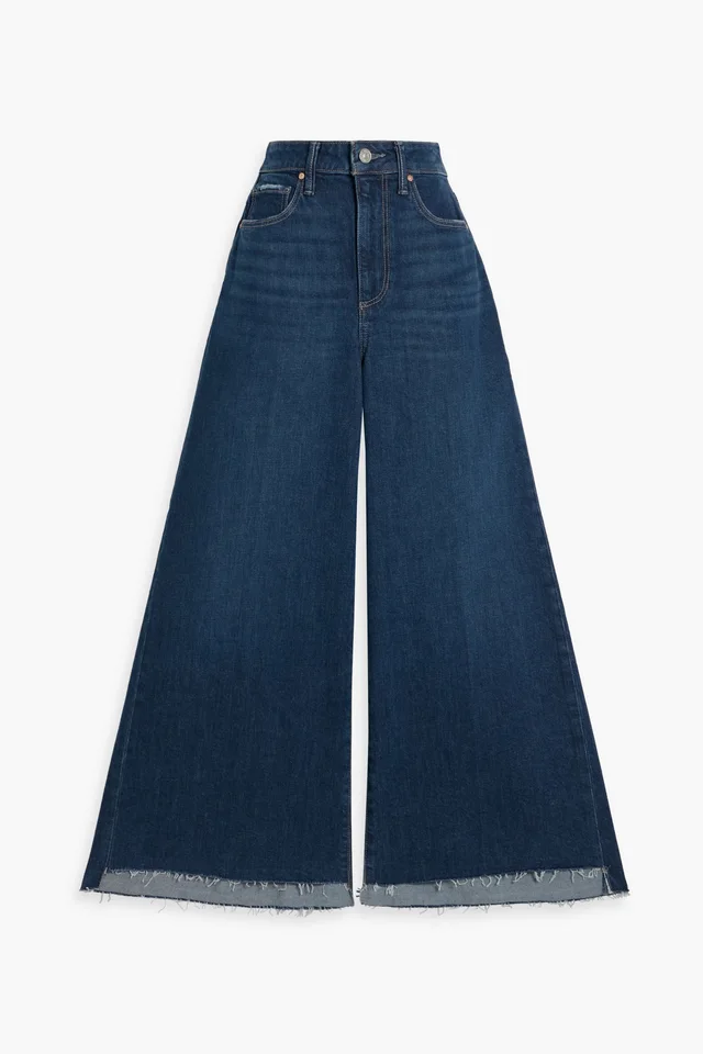Paige Frankie Cropped High-Rise Wide-Leg Jeans in Blue from THE OUTNET, photo 1 of 1