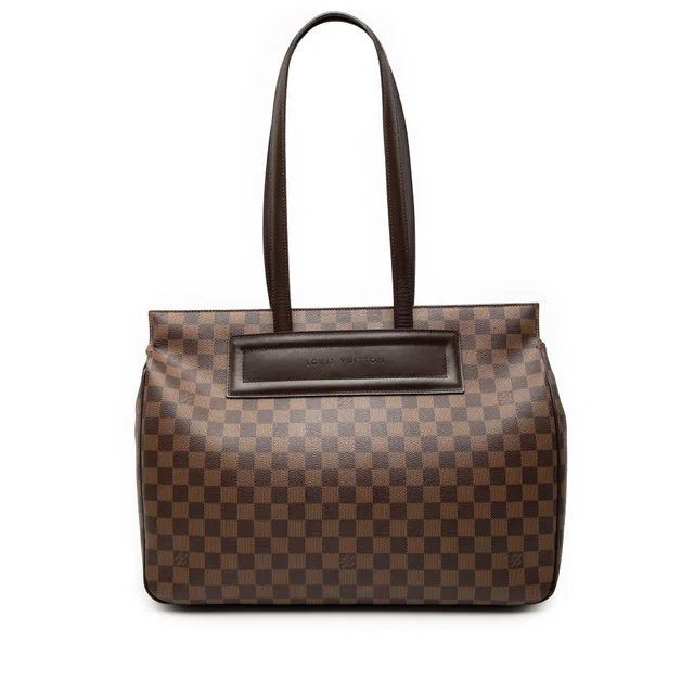 Brown Louis Vuitton Damier Ebene Parioli GM Tote Bag in Brown Canvas from Designer Revival