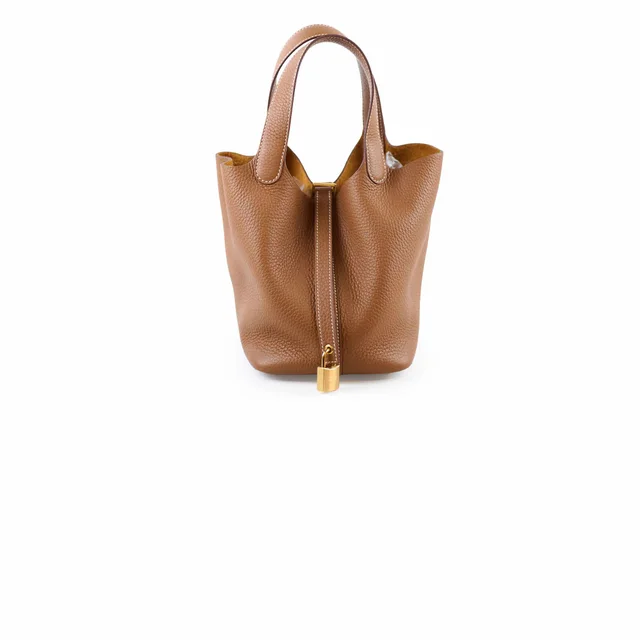 Hermès Picotin 18 Gold K Stamp in Gold Clemence leather from The Purse Affair