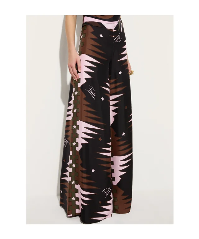 Emilio Pucci Valdimontone Print Silk Pants, photo 5 of 5 from SENSER