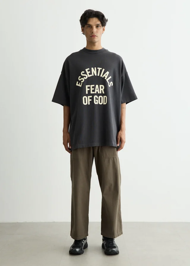 Fear of God Essentials Campus 90's Short Sleeve T-Shirt in Black from Incu, photo 1 of 1