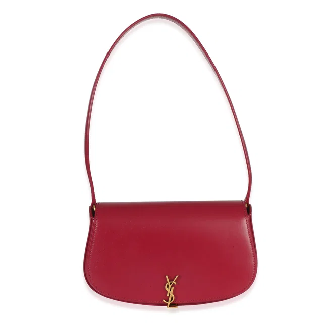 Saint Laurent Cherry Jam Box Calfskin Mini Voltaire Shoulder Bag in Calfskin from myGemma