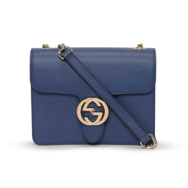 Gucci Dollar Calfskin Interlocking G Bag in Caspian Blue Calfskin from Blue Spinach