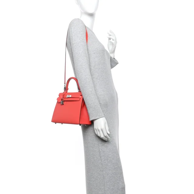 Hermès Epsom Kelly Sellier 25 Rose Jaipur in Pink Epsom leather from FASHIONPHILE, photo 2 of 14