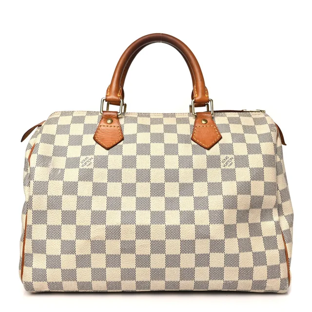 Louis Vuitton Speedy 30 Damier Azur Coated Canvas Bag - White in White Coated canvas from H&T