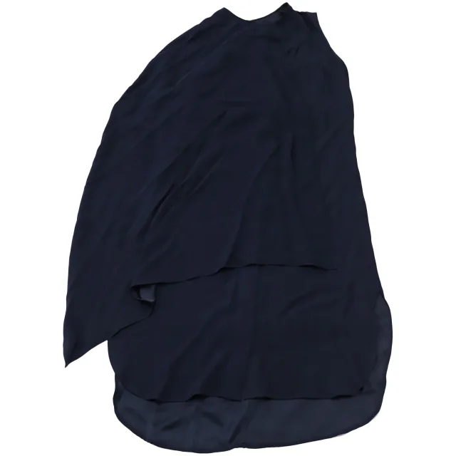 Adam Lippes Cape Dress in Navy Blue Viscose in Blue, photo 3 of 6 from ShopSimon