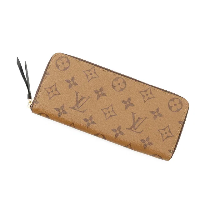 Louis Vuitton Portefeuille Clemence NoirM82336 Monogram Reverse Canvas in Clemence leather from GALLERY RARE