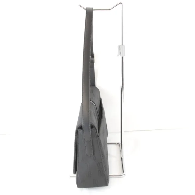 Balenciaga BB Monogram Nylon Shoulder Bag in Black Nylon from LuxUness, photo 3 of 8