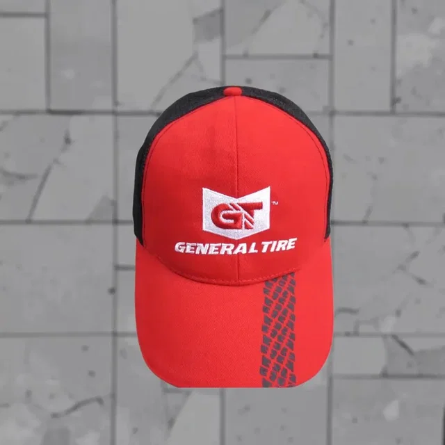 Bally General Tires Hat Adult One Size Red Mesh Back Snap-Back Ball Cap Vented Adjustable Employee… in red from Grailed