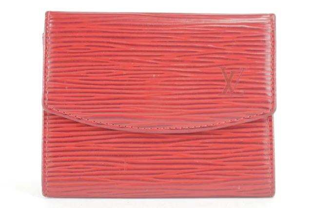 Louis Vuitton Red Epi Card Case Snap Pouch in Red from Bagriculture