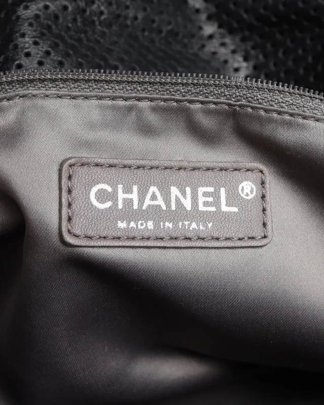 Chanel Classic Perforated Drill Flap Bag in Satin from A Retro Tale, photo 7 of 9