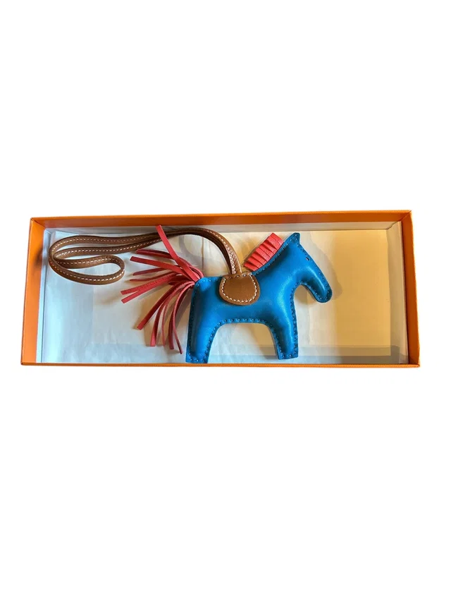 Hermès Rodeo PM Bag Charm Dark Blue/Brown/Pink in Brown from Luxury Promise