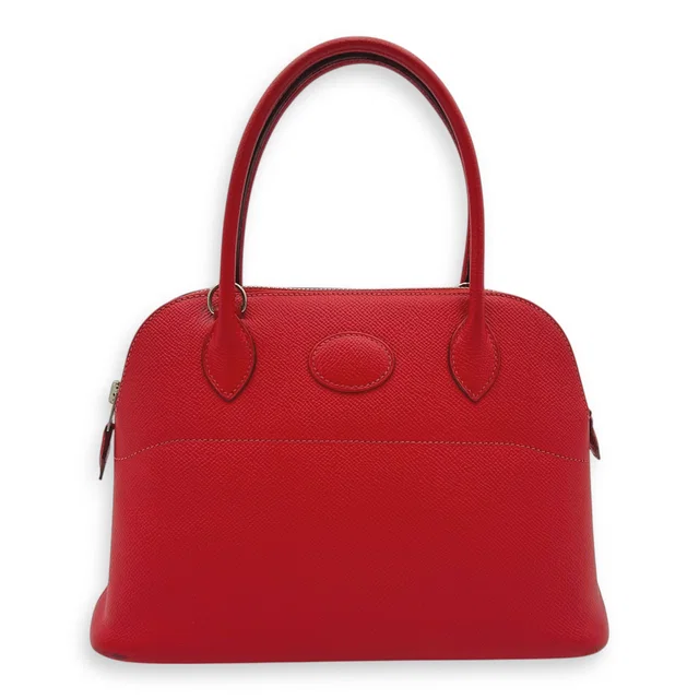Hermès Bolide 25 Red Top Handle Bag in Red Epsom leather from Luxury Promise