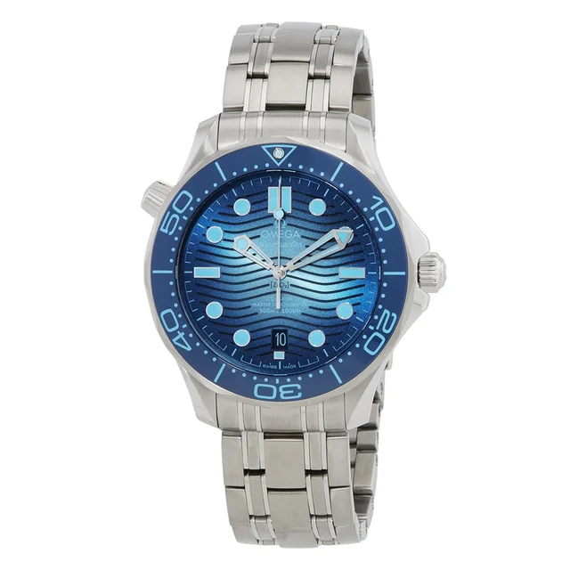 Omega Seamaster Blue Dial Mens Watch 210.30.42.20.03.003 in silver|blue|gray Ceramic from Jomashop.com